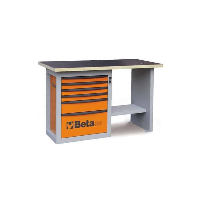 Beta Établi ENDURANCE 1 servante 6 tiroirs - C59C (orange)