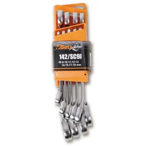 BETA Lot de 9 clés mixtes à cliquet réversible - 142/SC9E - 001420088