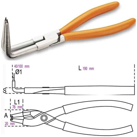 Beta Pince Circlips Interieur Bec Long Coude 90 1034l Beta010340320