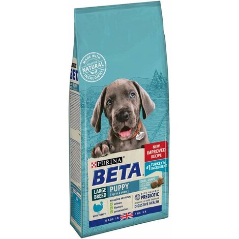 BETAﾮ Puppy Large Breed Dry Dog Food with Turkey 2kg - 13302
