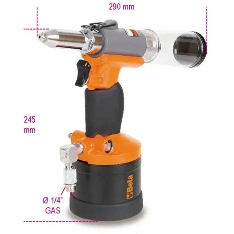 Beta - Machine à riveter pneumatique 1946c4.8 - 2.4 - 4.8 mm