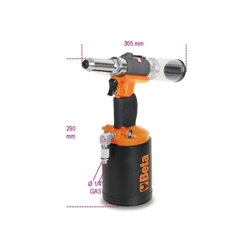Beta - Machine à riveter pneumatique 1946c7.8 - 4.8 - 7.8 mm