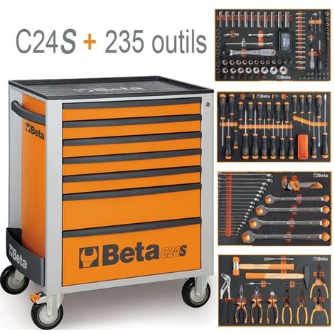 Beta Servante C24s 7 235 Outils 2400 S 7 E M4d Rouge 024002286 Beta024002286