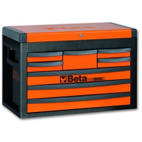 Beta – Servante d'atelier roulante 8 tiroirs 70 x 33 x 46,2 cm – Charge max 25 kg par tiroir – Glissières télescopiques à roulement à billes - RSC23C