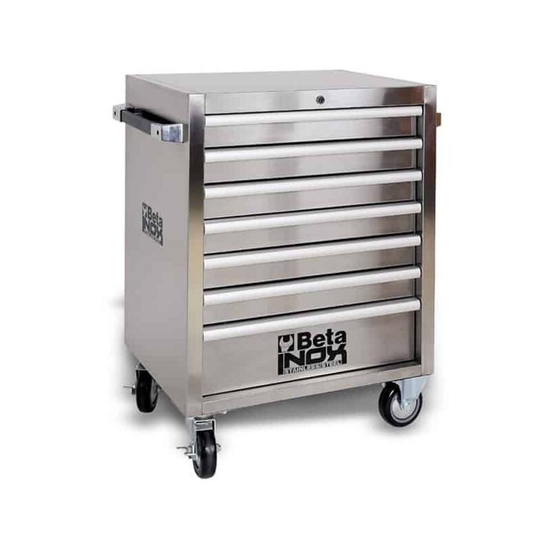 Beta - Servante mobile d'atelier 7 tiroirs inox - C04 inox - 024003077