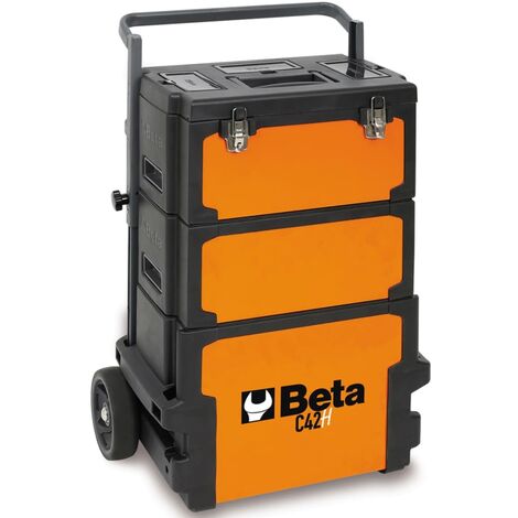 Beta Tools Caja de herramientas con ruedas C42H naranja 042000002