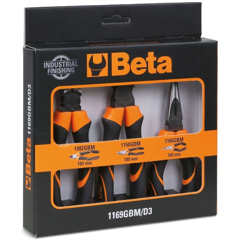 

Conjunto de 3 alicates 1169GBM/D3 con mangos bimateriales - Beta Tools