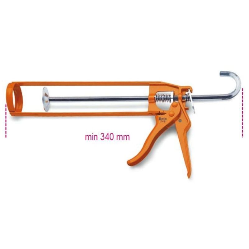 

Beta Tools Pistola para sellar silicona 1749 hoja metálica barnizada