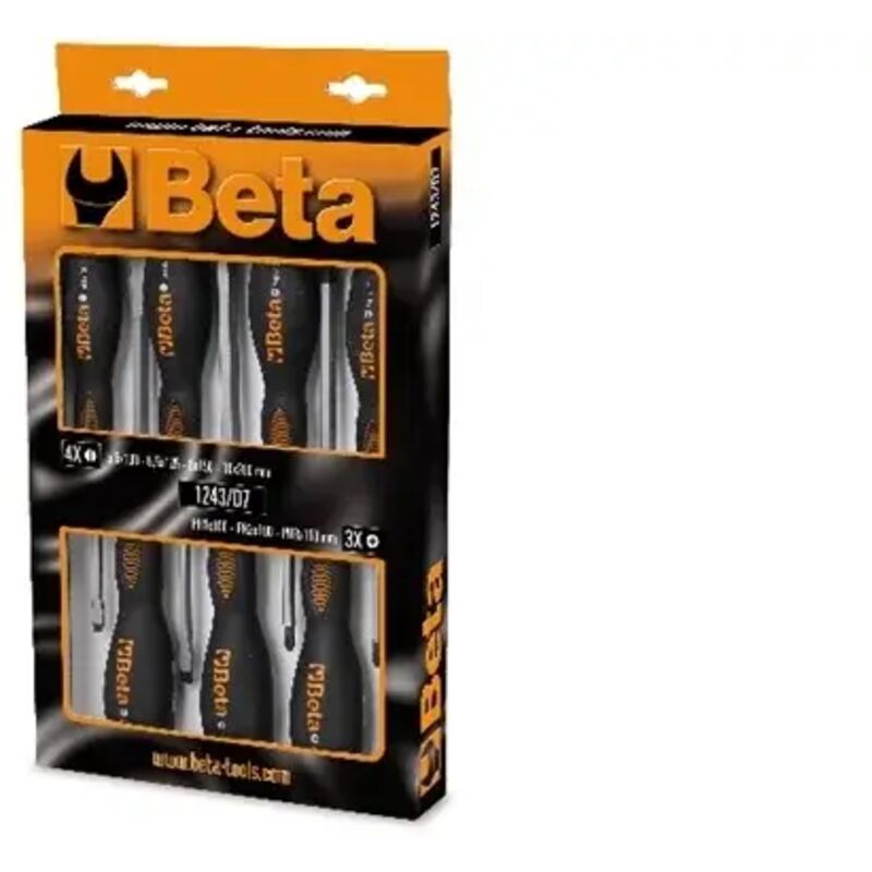 Beta - serie 7 cacciaviti croce taglio a battere 1243/D7