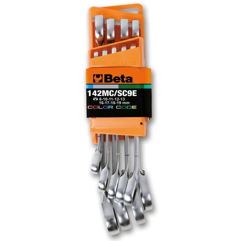 

Beta Tools Set de llaves combinadas de carraca reversibles 9 pzas