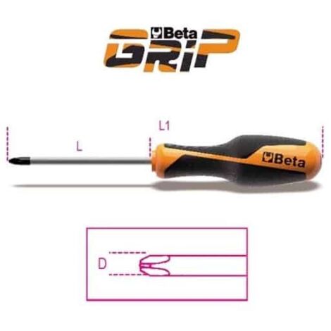 BETA Tournevis pour vis Phillips BETAGRIP - 1262 - 120 mm - PH-1 - Philips