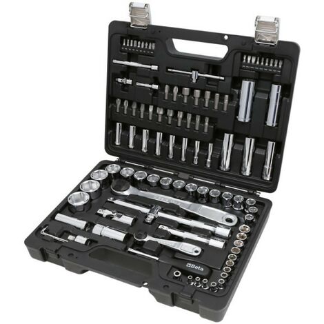 Beta Valigia Porta Attrezzi Professionale Con Assortimento Di 98 Utensili Con Bussole Inserti e Accessori