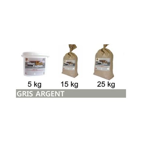 Béton ciré coloré Gris Argent KIT COMPLET Conditionnement: 5kg (kit complet) 6m2