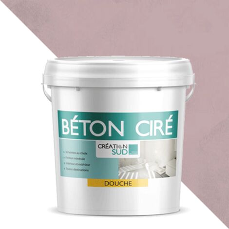 Béton ciré douche et baignoire - Kit complet 5m² (en 2 couches) -  Colombine - CREATION SUD