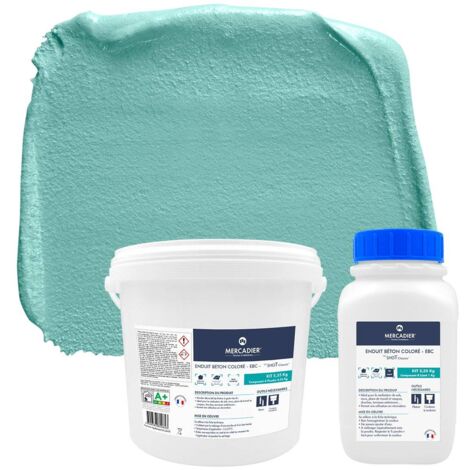 Enduit Béton Ciré Mercadier - Couleur Türkis - Douche, mur, sol, plan de travail jusqu'à 2,5m²