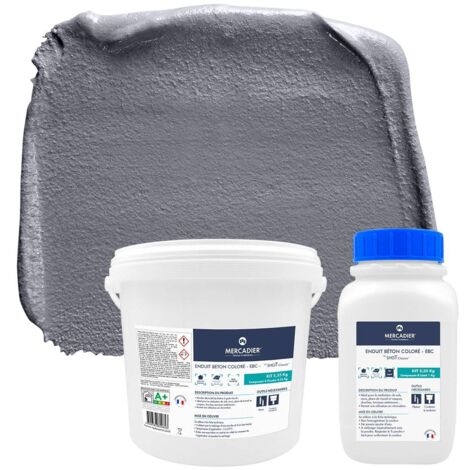 Enduit Béton Ciré Mercadier - Couleur Zinc - Douche, mur, sol, plan de travail jusqu'à 2,5m²
