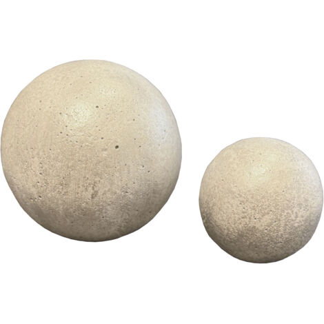 Beton Dekokugeln, 2er Set - stilvolle Dekoration für Garten und Haus