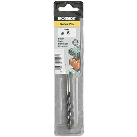 Betonbohrer Super Pro Ø 6,0 mm, Länge 120 mm, Arbeitslänge 80 mm, DIN 8039, geeignet für Stein