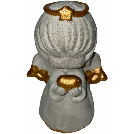 Betonfigur Gold-Engel - handgefertigte Dekoration für Garten und Haus