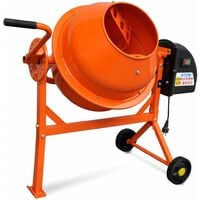 Betoniera Elettrica 63 L 220W Acciaio Arancione
