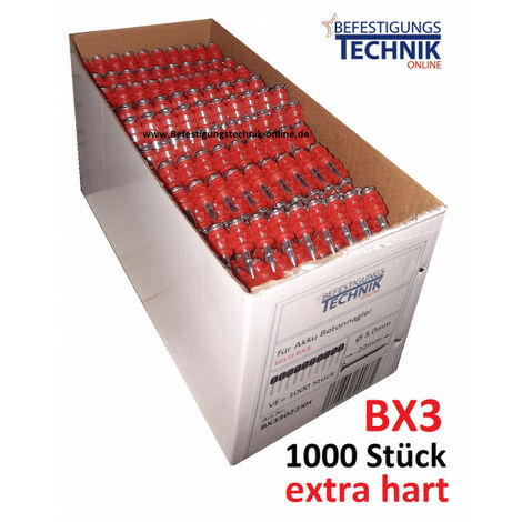 1000 Betonnägel 3,0x22mm HC extra hart inkl 1xGas für Spit Pulsa 800 Betonnagler 