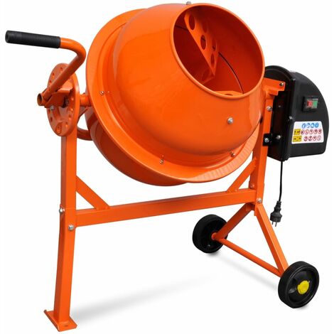 Bétonnière électrique 63 L 220 W Acier Orange
