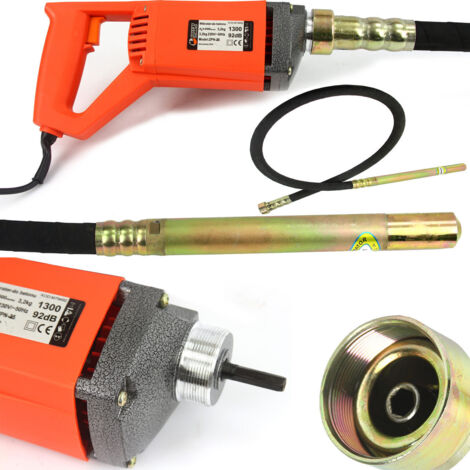 Betonrüttler 1300W Innenrüttler Handrüttler Rüttelflasche Flaschenrüttler +2m Rüttelflasche
