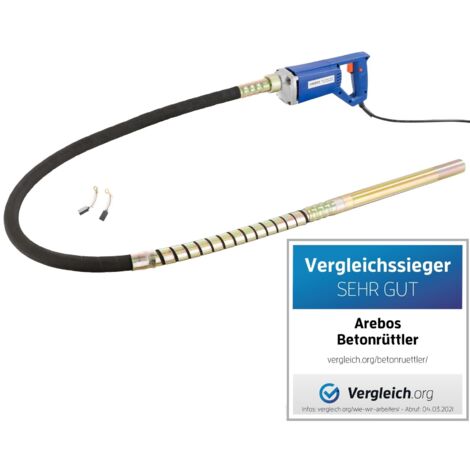 Betonrüttler 800 W, 2 m - Rüttelflasche Handrüttler Innenrüttler Flaschenrüttler