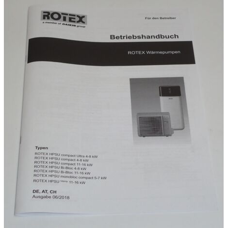 Betriebshandbuch für HPSU compact für DAIKIN R ECH2O V4 bis 2017 - 5018043 von Daikin