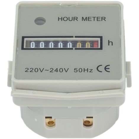 Betriebsstundenzähler – 1 Stück – Digital – 0–99999,99 Stunden – Für Generatoren und Kompressoren – 220–240 V