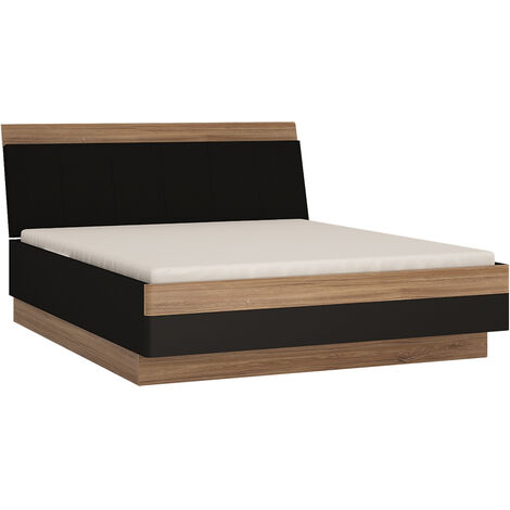 Bett 160cm, Eiche mit schwarz matt, MANAGUA-129