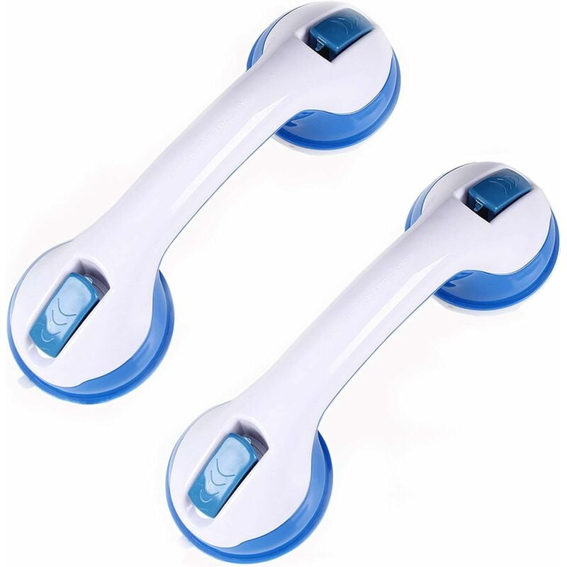 2 pcs Ventouse de Poignée Douche, Poignée de Baignoire en Plastique (Aucun Perçage Requis), Pour Salles de Bain, Enfants et Personnes Handicapées