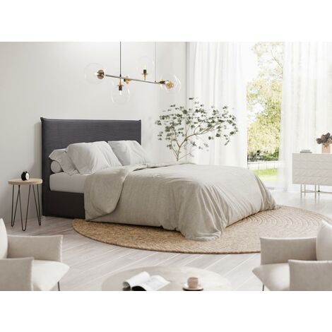 VENTE-UNIQUE Bett-Kopfteil 160 cm - Cord - Anthrazit - AMBRILIA