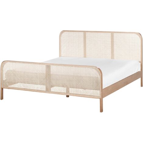 Bett mit Lattenrost Kiefernholz GONFARON 180 x 200 cm Hellbraun