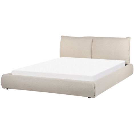 Bett mit Lattenrost Stoff VINAY 160 x 200 cm Beige