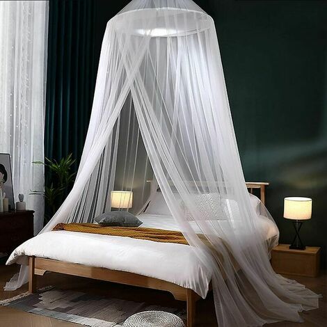 Bett-Moskitonetz, Großes Moskitonetz für Bett, Baldachin-Moskitonetz für Einzelbett oder Doppelbett, Baldachin-Moskitonetz geeignet als Insektenschutz (XL)