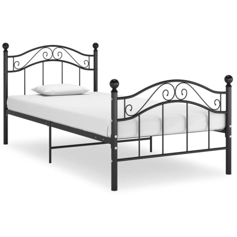 Bett Schwarz Metall 100x200 cm vidaXL