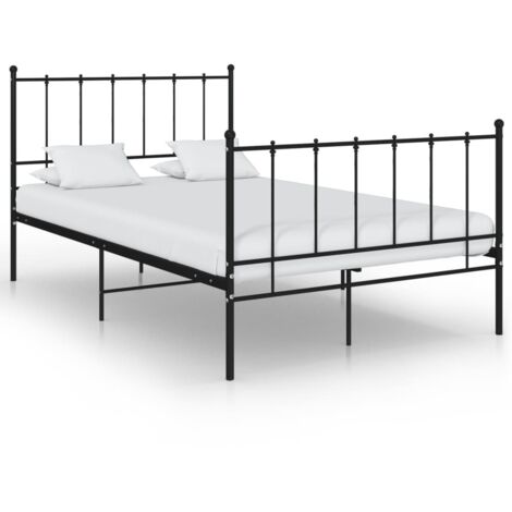Bett Schwarz Metall 120x200 cm vidaXL