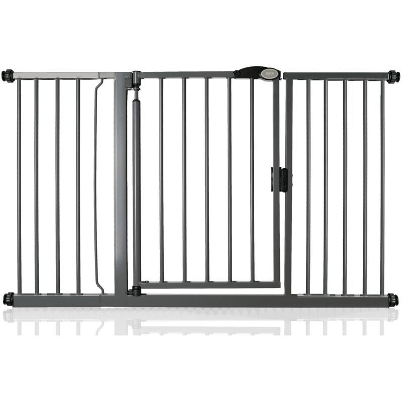 Bettacare - Auto Close Pet Gate, 139.8cm - 146.8cm, Slate Grey, Pressure Fit Stair Gate For Dog & Puppy