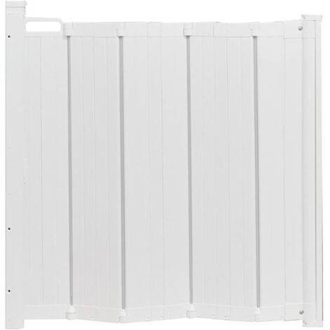 Bettacare Barrière De Sécurité Automatique Pliante Rétractable Pour Chien, 55cm - 89cm, Couleur Blanc