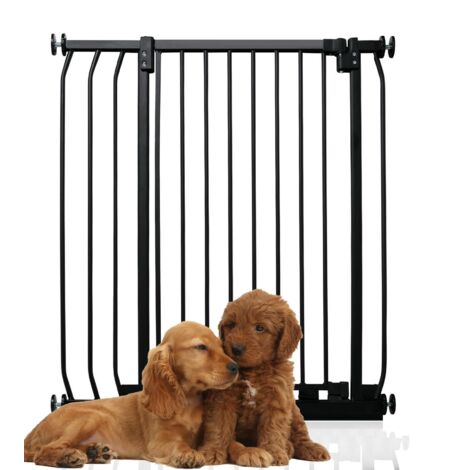 Bettacare Elite Barrière Pour Chiens Extra Haute, 80cm - 89cm, Hauteur Extra Haute De 96.8cm, Couleur Noir Mat