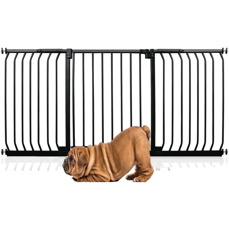 Bettacare - Elite Pressure Dog Gate, 170cm - 179cm, Matt Black, Pressure Fit Pet Gate For Dog And Puppy