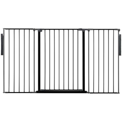 Bettacare Premium Extra Tall Multi Panel Flexible Dog Barrier, up to 174cm Wide, Black, 105cm Tall
