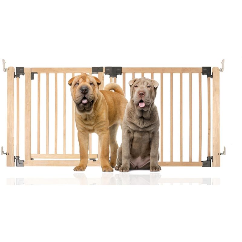 Bettacare - Wooden Multi Panel Flexible Pet Barrier, Natural Wood, Up To 176cm Wide, Dog Barrier For Pets Dogs And Puppy