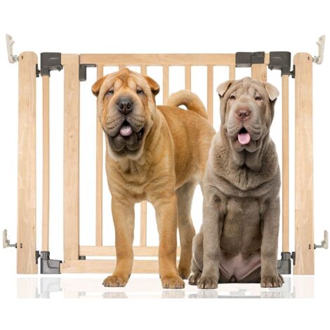 Bettacare Wooden Multi Panel Flexible Pet Barrier, Natural Wood, up to 96cm Wide, Dog Barrier for Pets Dogs and Puppy