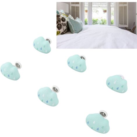 Bettdeckenverschluss mit Sicherheitsknopf – Set mit 16 dekorativen, wolkenförmigen Verschlüssen für Bettdecken, Kissen und Vorhänge – 3,5 x 2,5 cm – Grün – Mit abnehmbarem und verrutschsicherem Versch