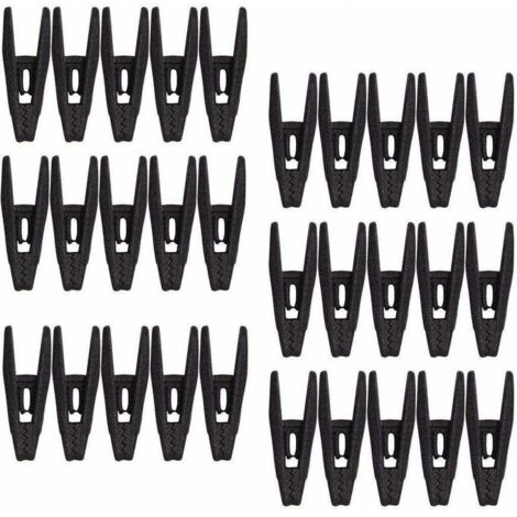 BETTE 24 Pcs Pinces à Flocage en  Cintre Pantalon Pinces à Linge Solide pour Pantalon Jupe Maison - Noir