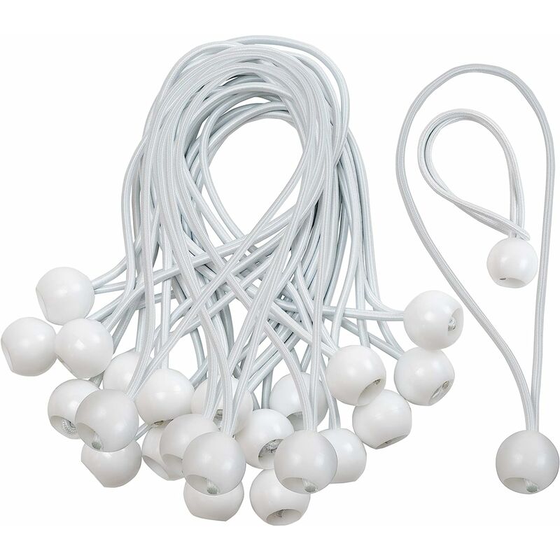 Betterlife - BETTE 25 tendeurs de bâche avec boule pour bannières, bâches, pavillons, tentes - sangles d'expansion, support de bâche, tendeurs en
