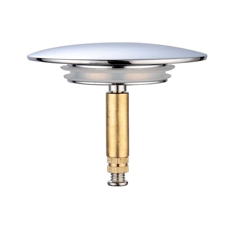 Phasat - bette Bouchon de Baignoire, ø 70 mm, avec Double Joint, Réglable en Hauteur, Bouchon de Baignoire Universel, Clapet de Lavabo, en Laiton