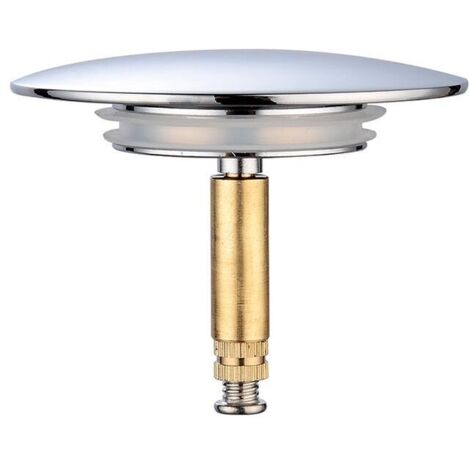 BETTE Bouchon de Baignoire, Ø 70 mm, avec Double Joint, Réglable en Hauteur, Bouchon de Baignoire Universel, Clapet de Lavabo, en Laiton Trempé avec Finition Chromée, Bonde de Baignoire Antirouille